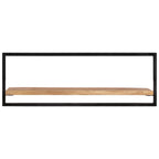 vidaXL Wandregale 2 Stk. 100x24x35 cm Massivholz Akazie und Stahl