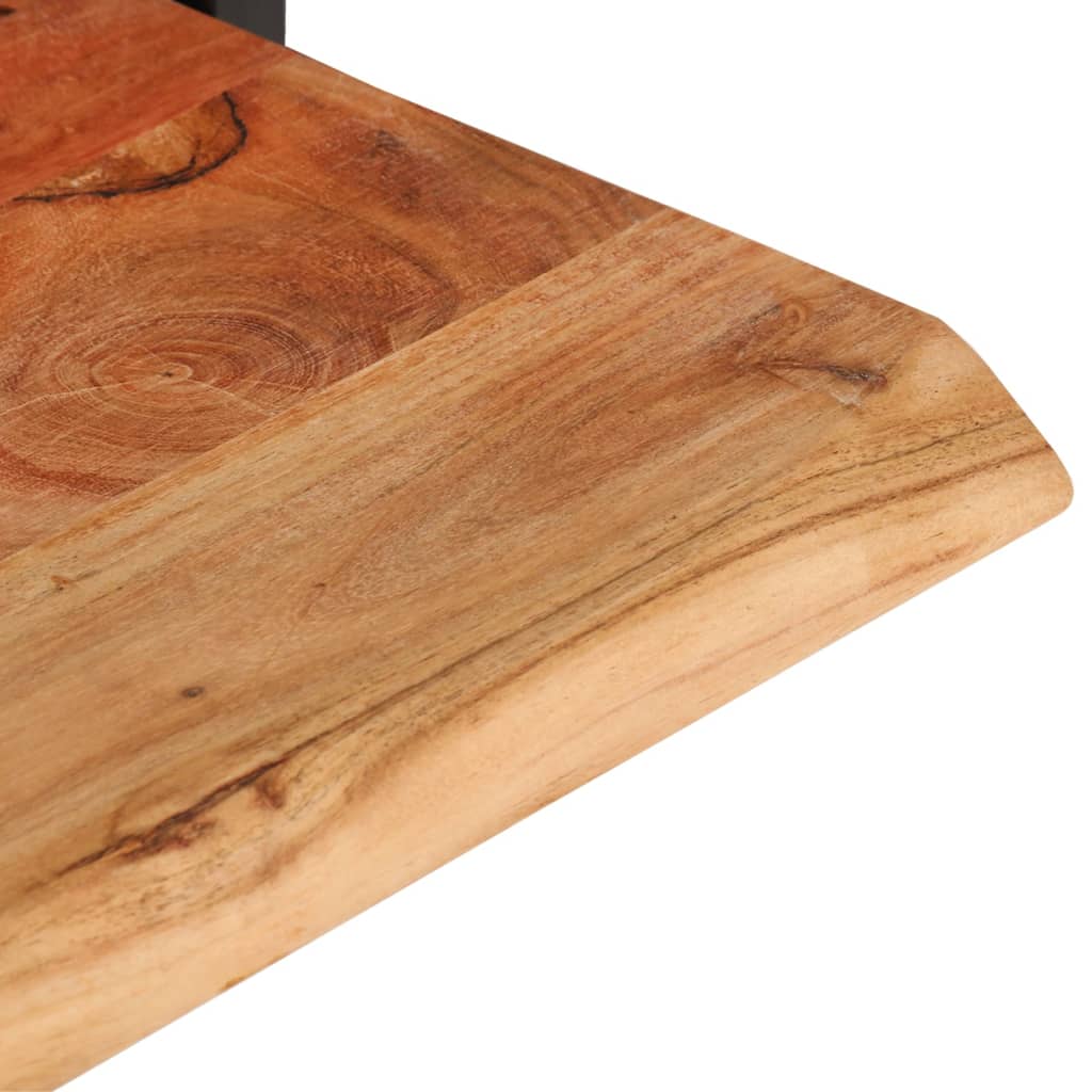 vidaXL Wandregale 2 Stk. 100x24x35 cm Massivholz Akazie und Stahl