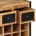 vidaXL Weinregal für 16 Flaschen Massivholz Mango