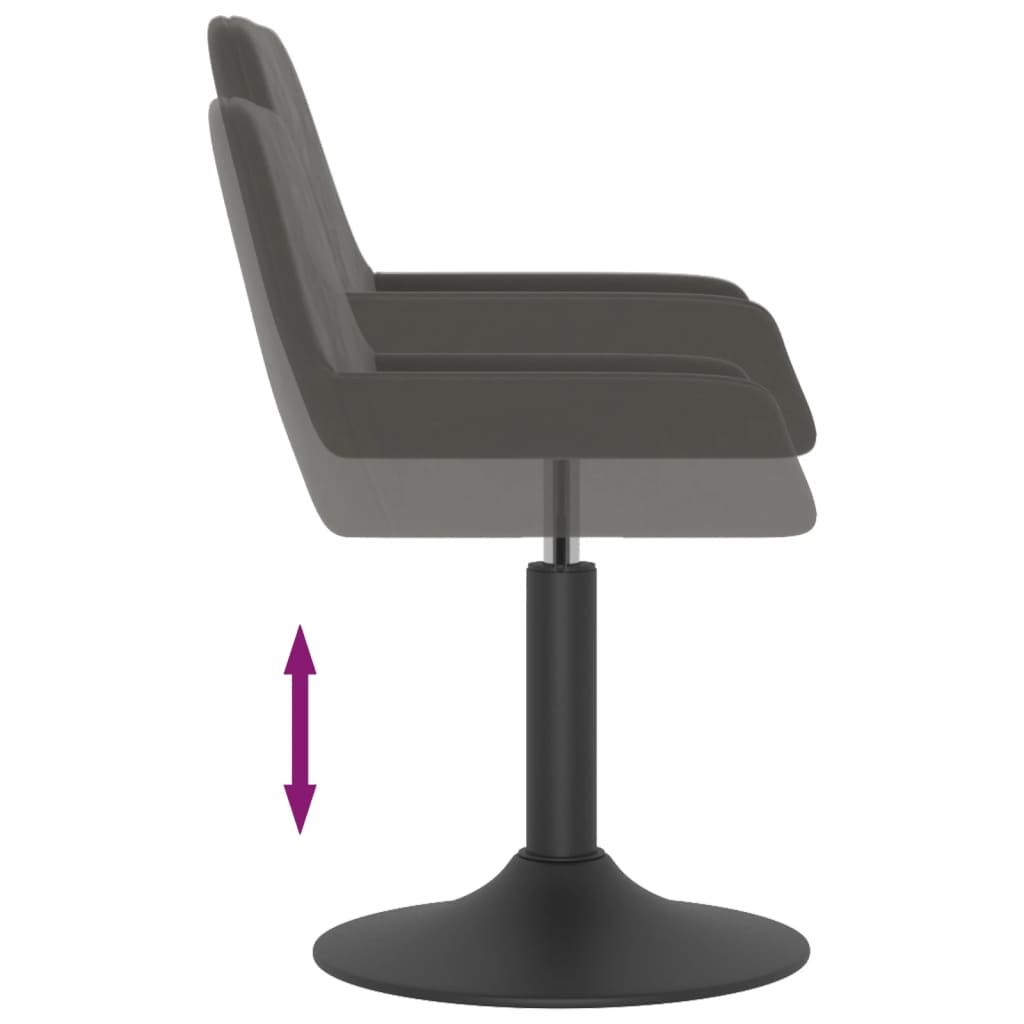 vidaXL Barhocker Dunkelgrau Samt