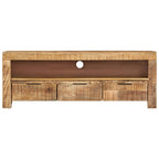 vidaXL TV-Schrank 110x30x40 cm Raues Mangoholz