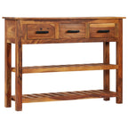 vidaXL Sideboard mit 3 Schubladen 110x30x80 cm Massivholz Akazie
