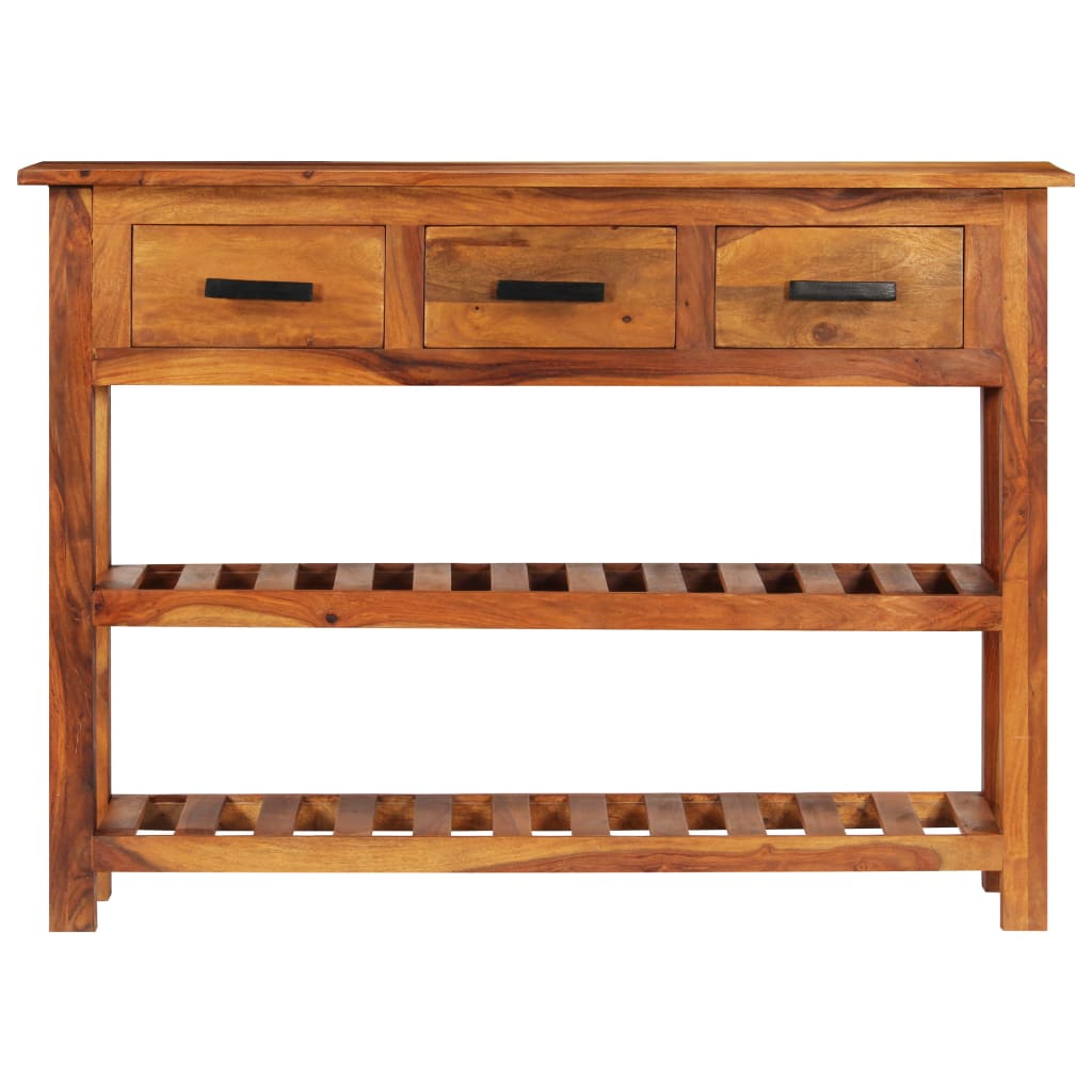 vidaXL Sideboard mit 3 Schubladen 110x30x80 cm Massivholz Akazie