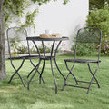 vidaXL Klappbare Gartenstühle 2 Stk. Streckgitter Anthrazit