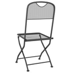 vidaXL Klappbare Gartenstühle 4 Stk. Streckgitter Anthrazit