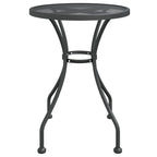 vidaXL Gartentisch Ø60x72 cm Streckgitter Anthrazit