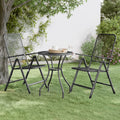 vidaXL Gartentisch Ø60x72 cm Streckgitter Anthrazit