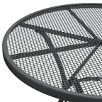 vidaXL Gartentisch Ø80x72 cm Streckmetall Anthrazit