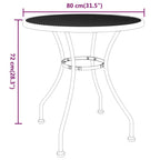 vidaXL Gartentisch Ø80x72 cm Streckmetall Anthrazit