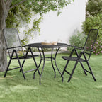 vidaXL Gartentisch Ø80x72 cm Streckmetall Anthrazit