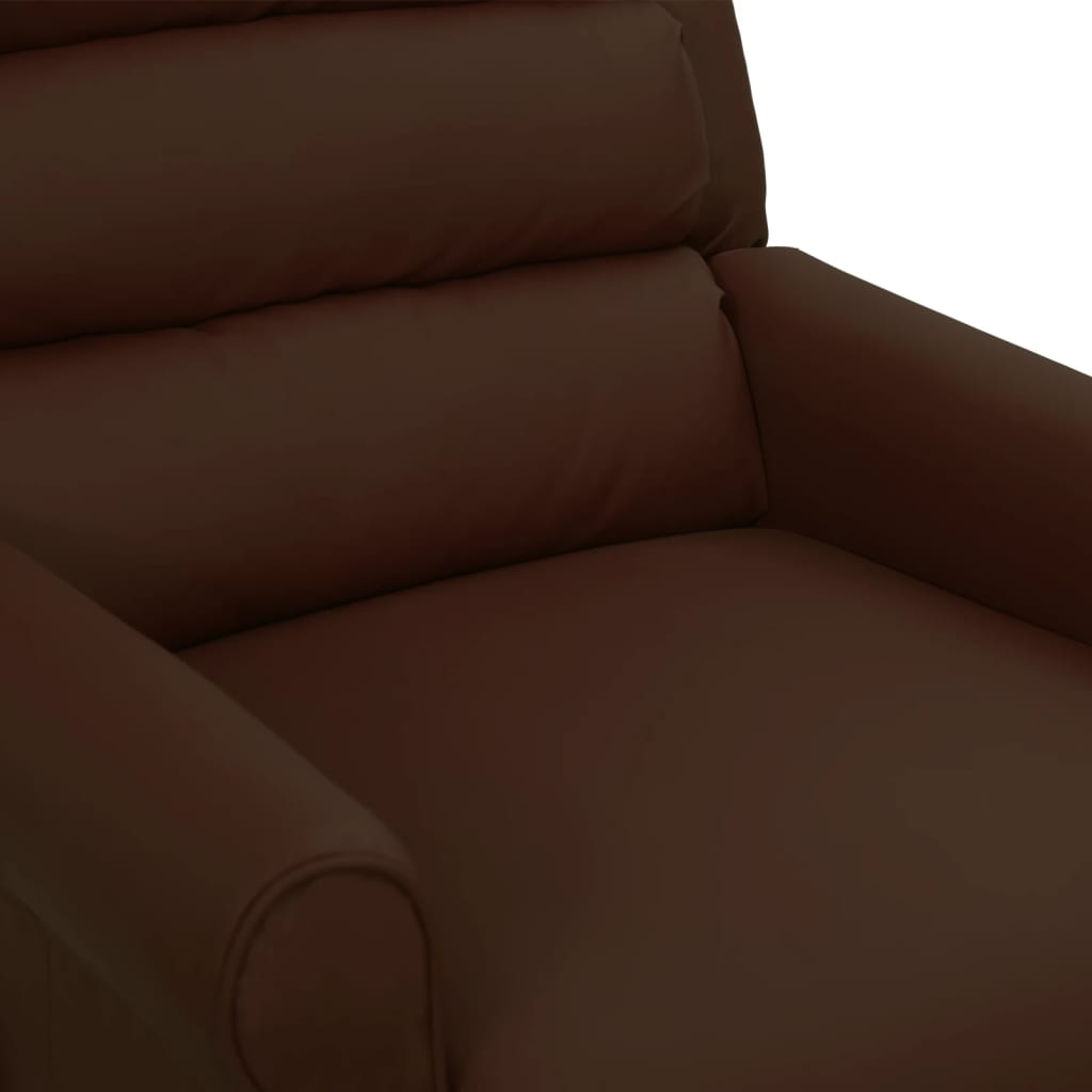 vidaXL Massagesessel Braun Kunstleder