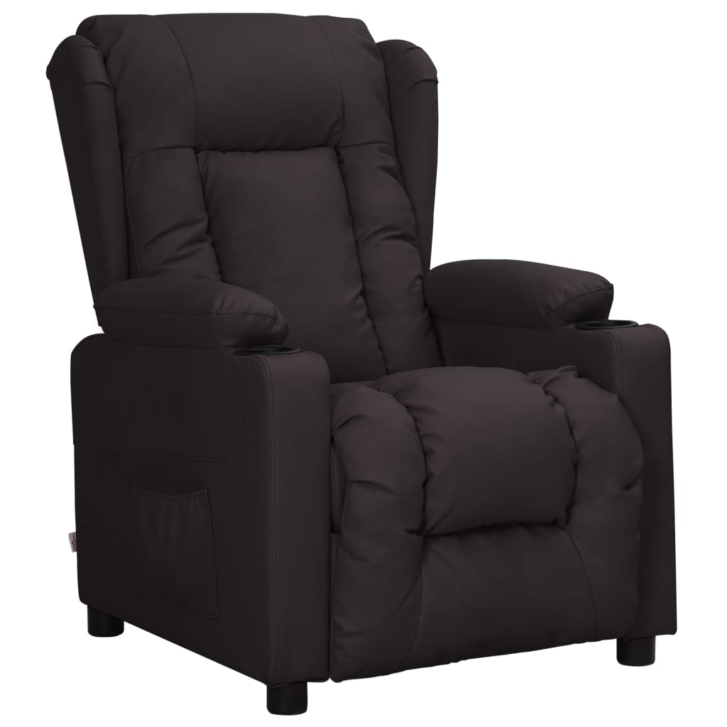 vidaXL Relaxsessel Schwarz Kunstleder
