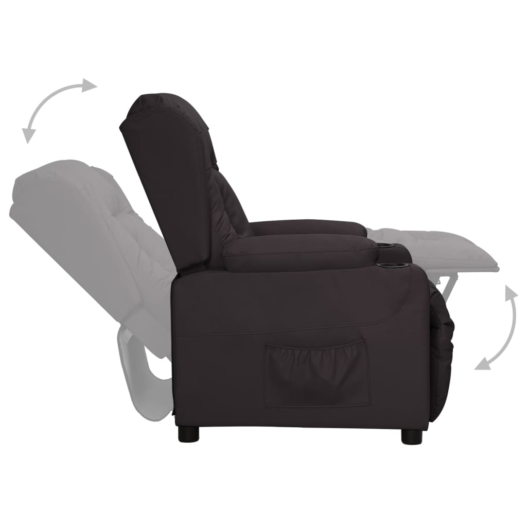 vidaXL Relaxsessel Schwarz Kunstleder