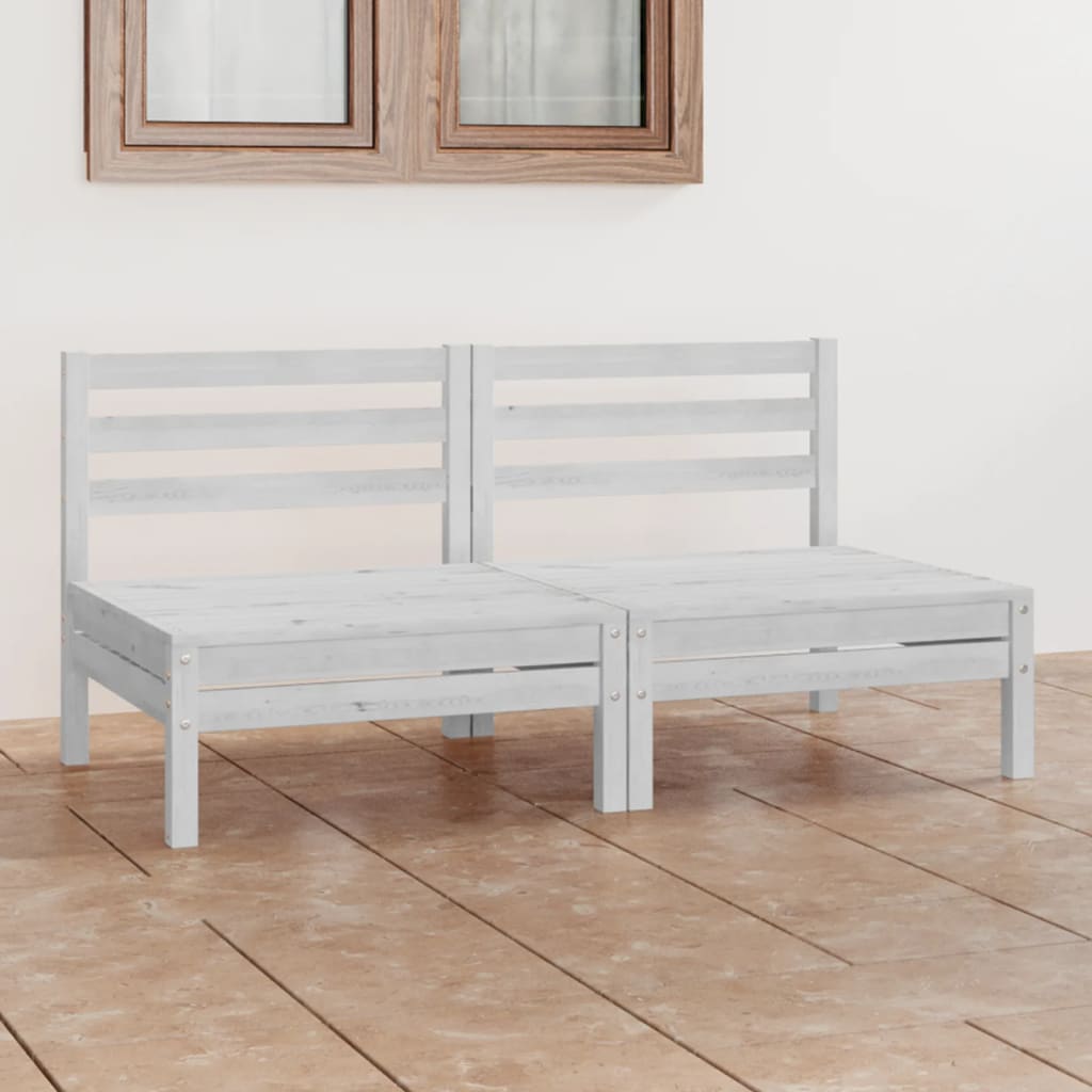 vidaXL 2-Sitzer-Gartensofa Kiefer Massivholz