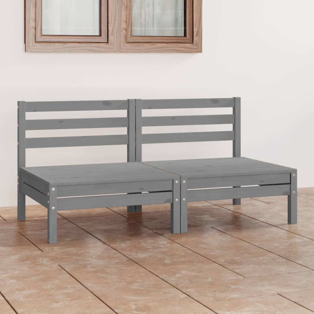 vidaXL 2-Sitzer-Gartensofa Kiefer Massivholz