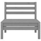 vidaXL 5-tlg. Garten-Lounge-Set Grau Kiefer Massivholz
