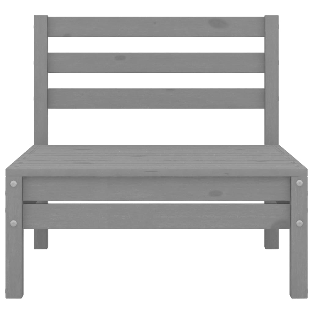 vidaXL 5-tlg. Garten-Lounge-Set Grau Kiefer Massivholz