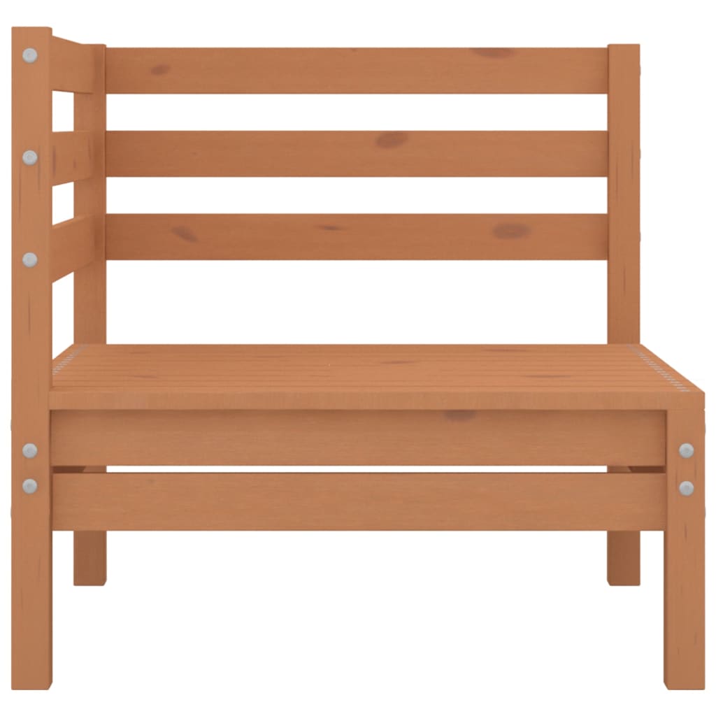 vidaXL 2-Sitzer-Gartensofa Honigbraun Massivholz Kiefer
