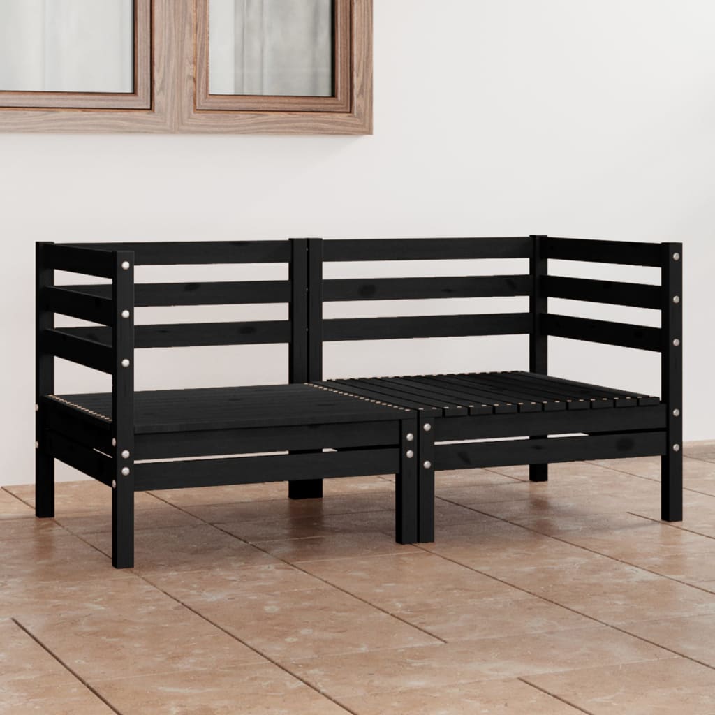 vidaXL 2-Sitzer-Gartensofa Kiefer Massivholz