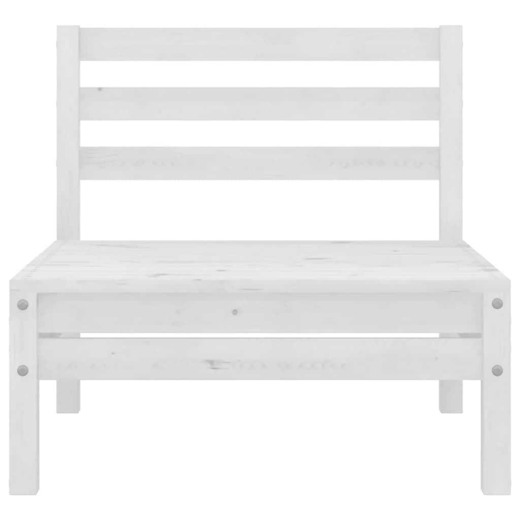 vidaXL 8-tlg. Garten-Lounge-Set Weiß Kiefer Massivholz