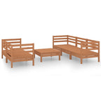 vidaXL 6-tlg. Garten-Lounge-Set Honigbraun Massivholz Kiefer