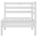 vidaXL 9-tlg. Garten-Lounge-Set Weiß Massivholz Kiefer