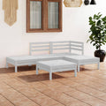 vidaXL 5-tlg. Garten-Lounge-Set Schwarz Massivholz Kiefer