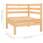 vidaXL 11-tlg. Garten-Lounge-Set Massivholz Kiefer
