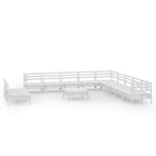 vidaXL 12-tlg. Garten-Lounge-Set Massivholz Kiefer Weiß