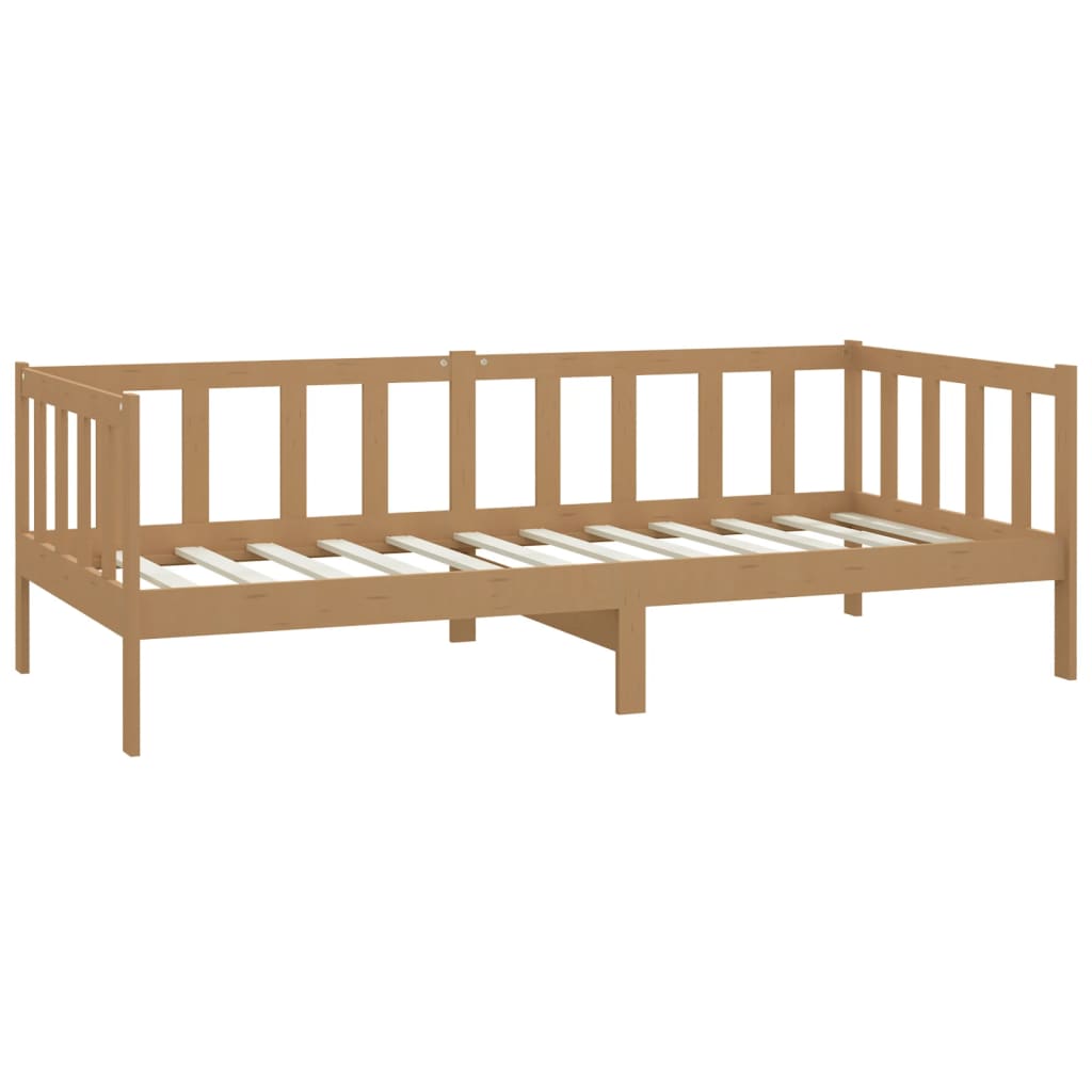 vidaXL Tagesbett mit Matratze 90x200 cm Honigbraun Massivholz Kiefer