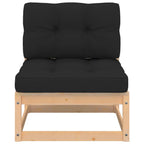 vidaXL 4-tlg. Garten-Lounge-Set mit Kissen Massivholz Kiefer
