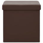 vidaXL Hocker mit Stauraum 2 Stk. Braun PVC