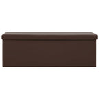 vidaXL Faltbare Sitzbank mit Stauraum Braun PVC