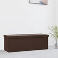 vidaXL Faltbare Sitzbank mit Stauraum Braun PVC