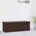vidaXL Faltbare Sitzbank mit Stauraum Braun PVC