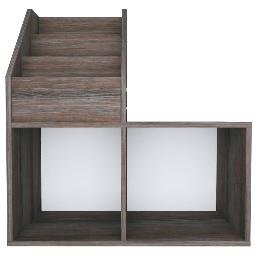 vidaXL Kinder-Bücherregal Grau Sonoma-Eiche 71x30x78,5cm Holzwerkstoff