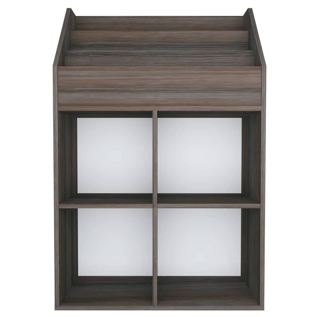 vidaXL Kinder-Bücherregal Grau & Sonoma-Eiche 71x30x114 cm Spanplatte