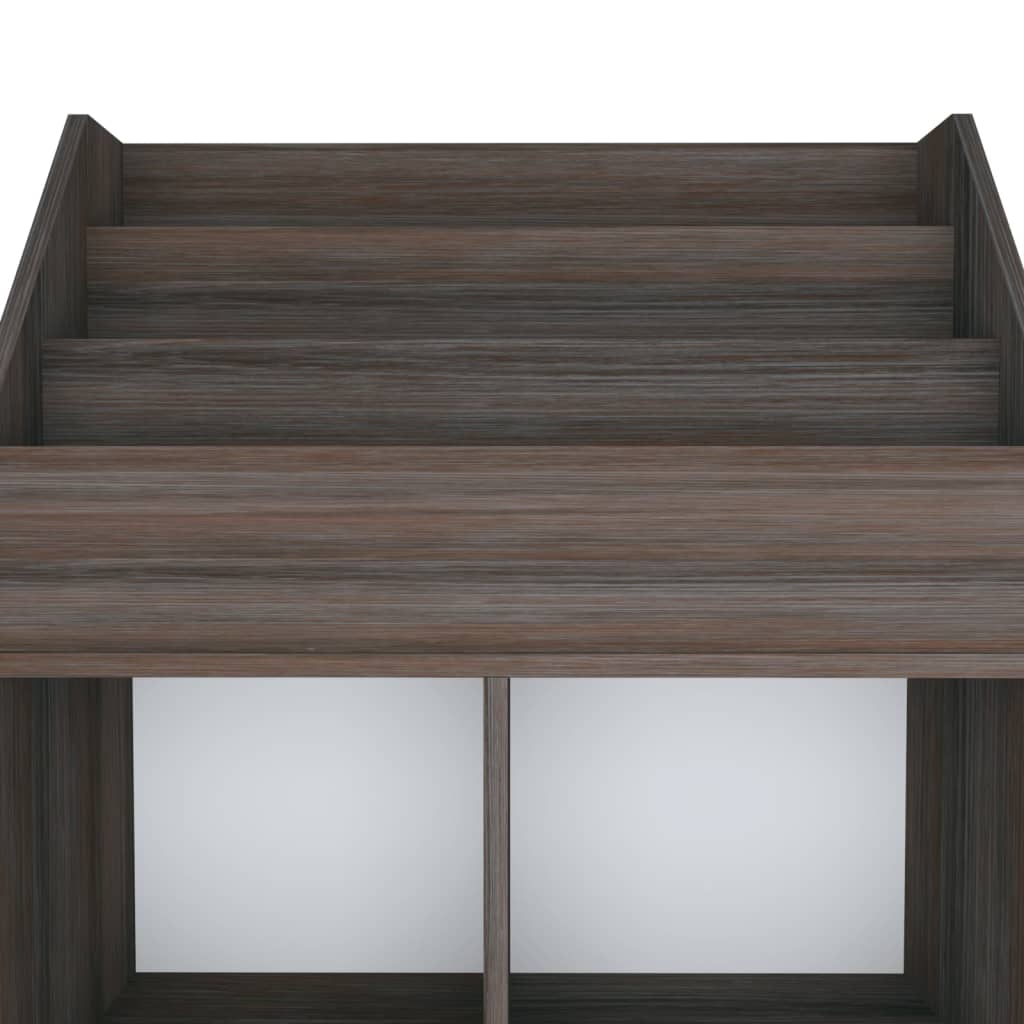 vidaXL Kinder-Bücherregal Grau & Sonoma-Eiche 71x30x114 cm Spanplatte