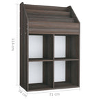 vidaXL Kinder-Bücherregal Grau & Sonoma-Eiche 71x30x114 cm Spanplatte