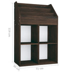 vidaXL Kinder-Bücherregal Räuchereiche 71x30x114 cm Spanplatte