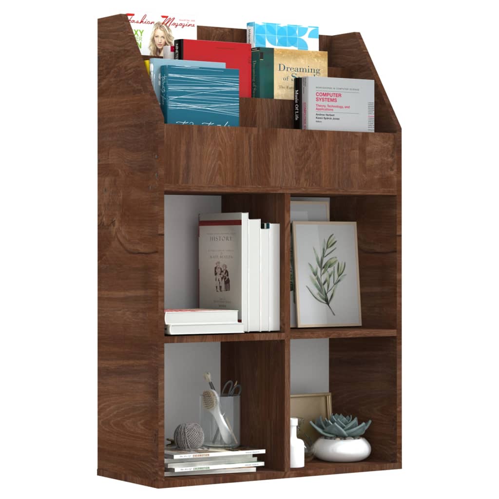 vidaXL Kinder-Bücherregal Braun Eichen-Optik 71x30x114cm Holzwerkstoff