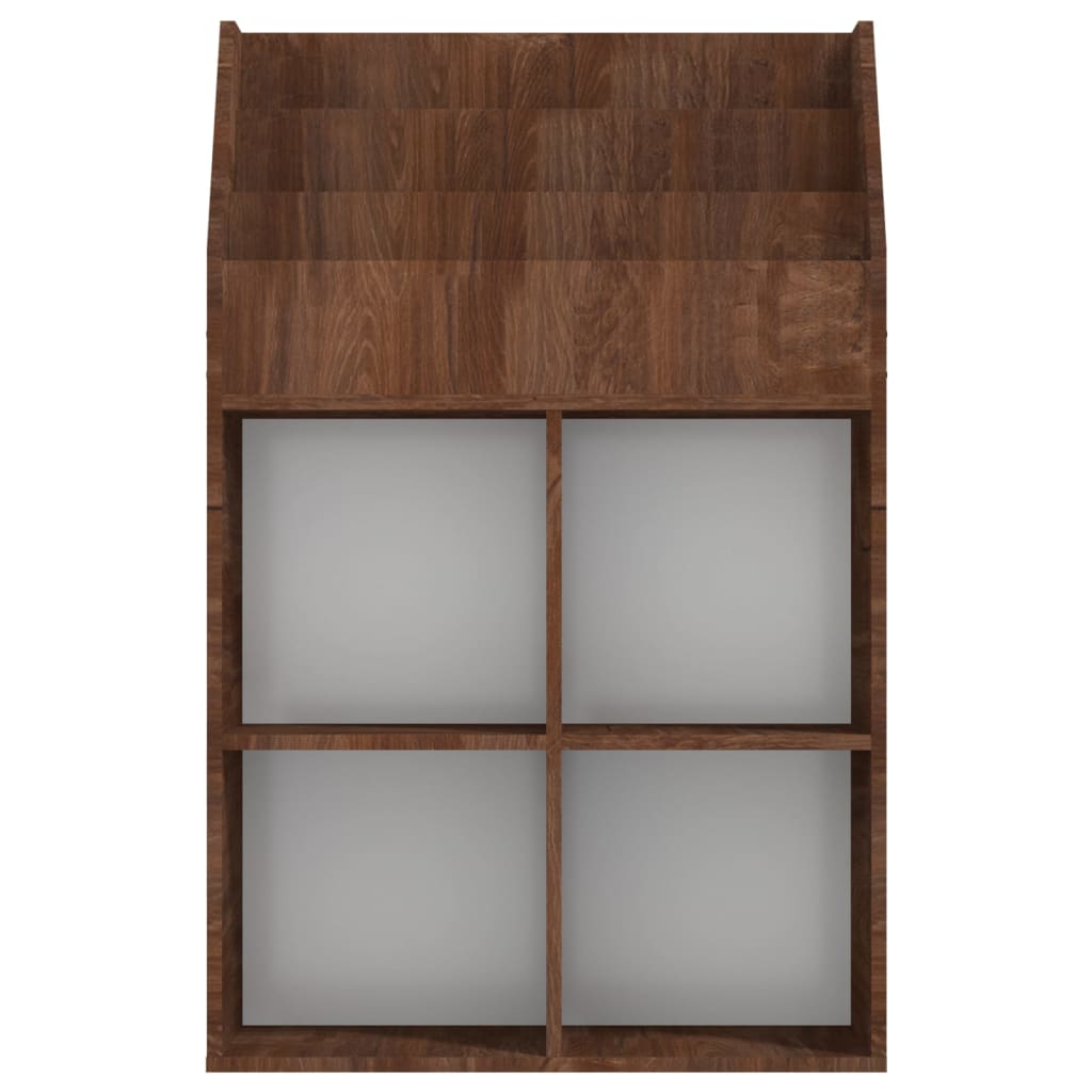 vidaXL Kinder-Bücherregal Braun Eichen-Optik 71x30x114cm Holzwerkstoff
