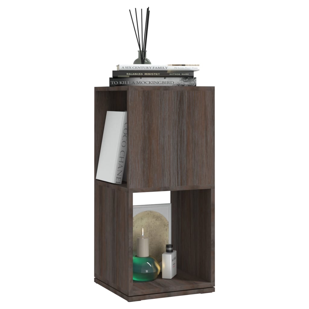 vidaXL Drehregal Grau und Sonoma-Eiche 34,5x34,5x75,5 cm Holzwerkstoff