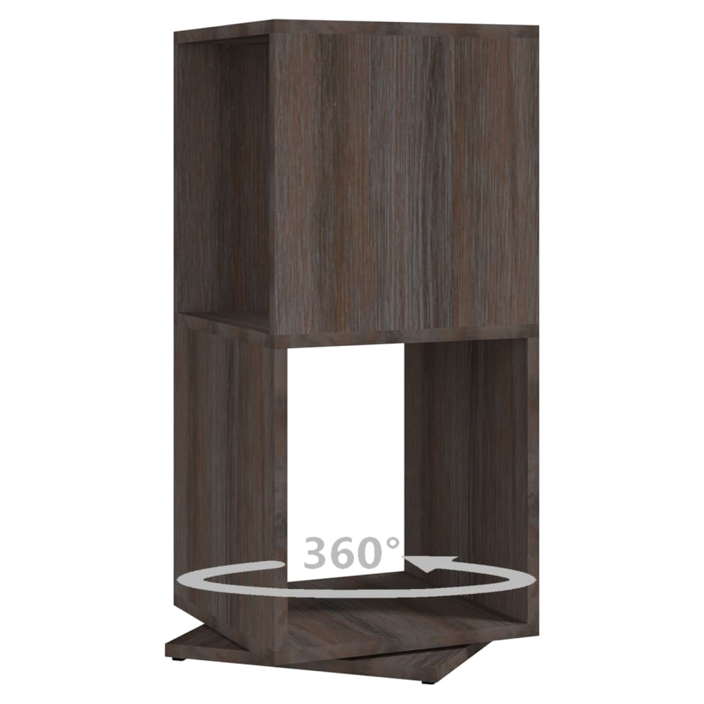vidaXL Drehregal Grau und Sonoma-Eiche 34,5x34,5x75,5 cm Holzwerkstoff