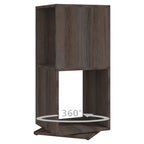 vidaXL Drehregal Grau und Sonoma-Eiche 34,5x34,5x75,5 cm Holzwerkstoff