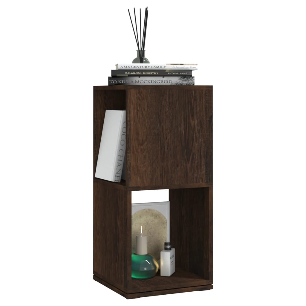 vidaXL Drehregal Räuchereiche 34,5x34,5x75,5 cm Holzwerkstoff
