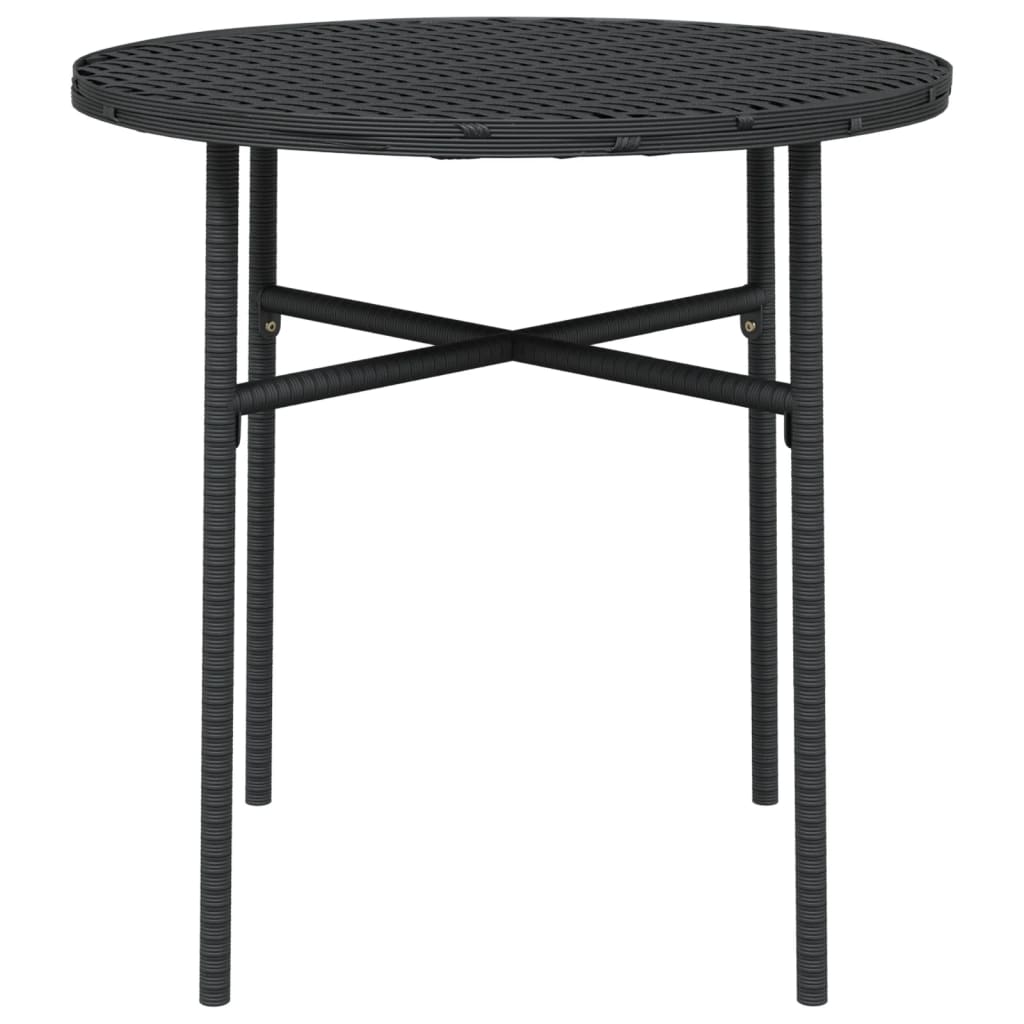 vidaXL Beistelltisch Schwarz 45 cm Poly Rattan