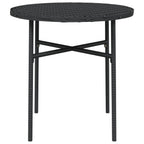 vidaXL Beistelltisch Schwarz 45 cm Poly Rattan