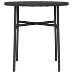 vidaXL Beistelltisch Schwarz 45 cm Poly Rattan