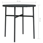 vidaXL Beistelltisch Schwarz 45 cm Poly Rattan